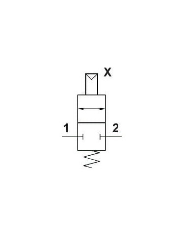 Zawór pneumatyczny sterowany odcinający  dwukierunkowy G 3/8 GZ - G 3/8 GW | Hydraulika | Eshop Dopak | Wszystko dla Przemysłu