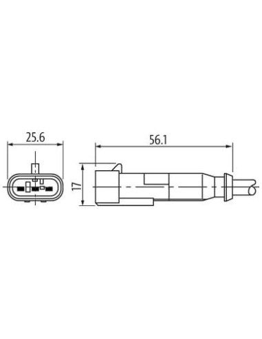Konektor zworowy SuperSeal, męski, z wolnym kablem 7072-73381-5130150 | Przewody i Złącza | Eshop Dopak | Wszystko dla Przemysłu