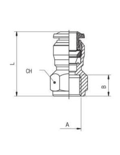 Złączka wtykowa prosta przewód 1/4''-GW 1/4" NPTF | Pneumatyka | Eshop Dopak | Wszystko dla Przemysłu