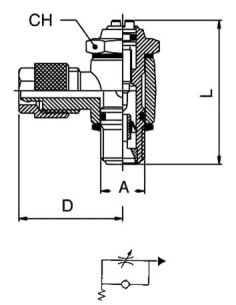 Zawór dław.-zwrotny skręcany G1/8 na wąż 4/2.7 | Hydraulika | Eshop Dopak | Wszystko dla Przemysłu 2