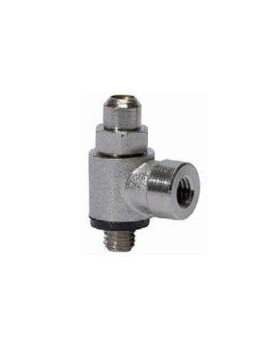Zawór dławiąco-zwrotny do siłownika gwintowany G 1/4 GZ - G 1/4 GW, mosiądz niklowany | Hydraulika | Eshop Dopak | Wszystko dla 