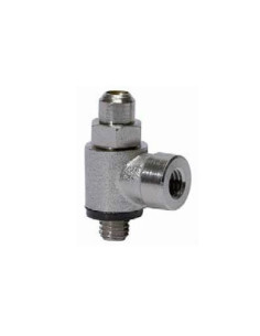 Zawór dławiąco-zwrotny do siłownika gwintowany G 3/8 GZ - G 3/8 GW, mosiądz niklowany | Hydraulika | Eshop Dopak | Wszystko dla 