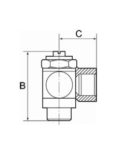 Zawór dławiąco-zwrotny do siłownika gwintowany G 3/8 GZ - G 3/8 GW, mosiądz niklowany | Hydraulika | Eshop Dopak | Wszystko dla  2