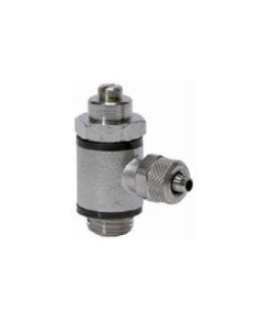 Zawór dławiący skręcany G 1/4 GZ, do węża fi 6x4 mm, mosiądz niklowany | Hydraulika | Eshop Dopak | Wszystko dla Przemysłu