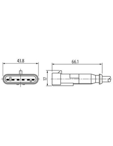 Konektor zworowy SuperSeal, męski, z wolnym kablem 7072-73521-5160200 | Przewody i Złącza | Eshop Dopak | Wszystko dla Przemysłu