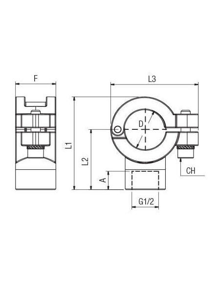 Złączka klamrowa/odejście z GW 63-1/2 NPTF, sys. Infinity | Pneumatyka | Eshop Dopak | Wszystko dla Przemysłu