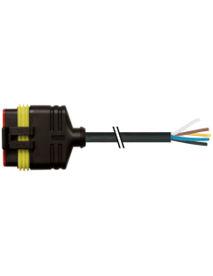 Konektor zaworowy SuperSeal, żeński, z wolnymi kablami kablowymi 7072-73221-5160200 | Przewody i Złącza | Eshop Dopak | Wszystko