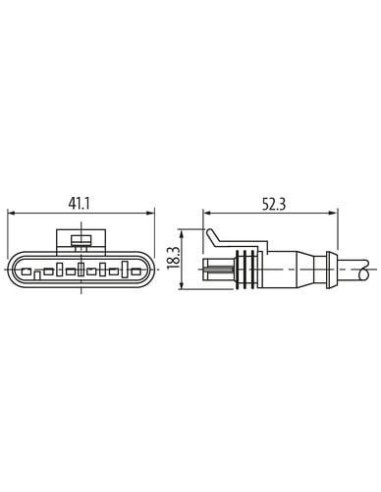 Konektor zaworowy SuperSeal, żeński, z wolnymi kablami kablowymi 7072-73221-5160200 | Przewody i Złącza | Eshop Dopak | Wszystko