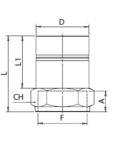 Króciec gwintowany fi 63 z gwintem wewnętrznym G 2 GW, Infinity, aluminium | Pneumatyka | Eshop Dopak | Wszystko dla Przemysłu 2