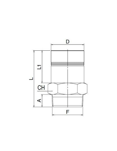 Króciec gwintowany fi 40 z gwintem zewnętrznym G 1 1/2 GZ, Infinity, aluminium | Pneumatyka | Eshop Dopak | Wszystko dla Przemys