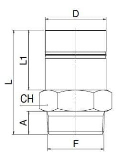 Króciec gwintowany fi 63 z gwintem zewnętrznym G 2 1/2 GZ, Infinity, aluminium | Pneumatyka | Eshop Dopak | Wszystko dla Przemys 2