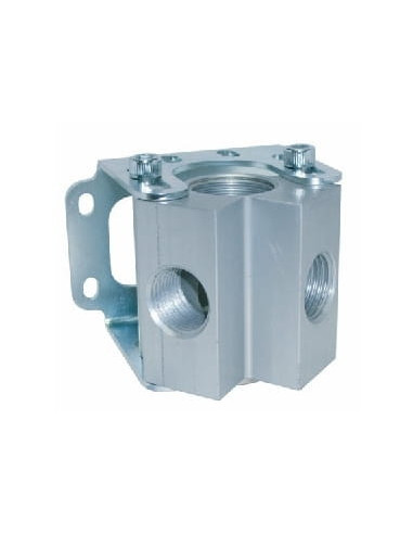 Rozdzielacz, dwójnik gwintowany, wejście G 1/2 GW, wyjścia 2 x G 1/2 GW, Infinity, mosiądz niklowany | Pneumatyka | Eshop Dopak 