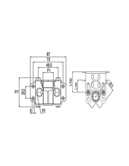 Rozdzielacz, dwójnik gwintowany, wejście G 1/2 GW, wyjścia 2 x G 1/2 GW, Infinity, mosiądz niklowany | Pneumatyka | Eshop Dopak 