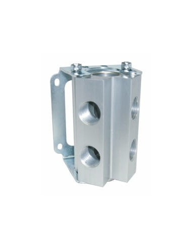Rozdzielacz, czwórnik gwintowany, wejście G 1/2 GW wyjścia 4 x G 1/2 GW, Infinity, mosiądz niklowany | Pneumatyka | Eshop Dopak 