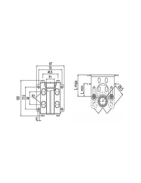 Rozdzielacz, czwórnik gwintowany, wejście G 1/2 GW wyjścia 4 x G 1/2 GW, Infinity, mosiądz niklowany | Pneumatyka | Eshop Dopak 