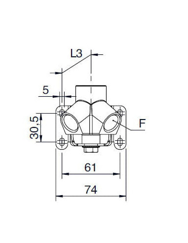 Rozdzielacz dwupoz. GW 3x G1/2 system Infinity | Pneumatyka | Eshop Dopak | Wszystko dla Przemysłu