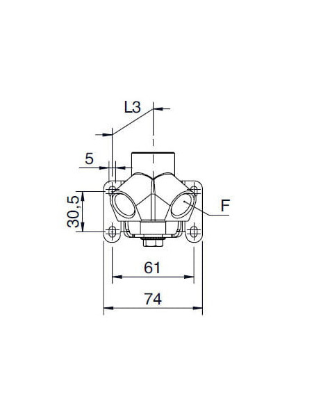 Rozdzielacz dwupoz. GW 1x G3/4 2xG1/2 system Infinity | Pneumatyka | Eshop Dopak | Wszystko dla Przemysłu