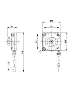 Balanser linkowy, sprężynowy Flowmatik BL630 0,4-1 kg, linka 1,6 m | Narzędzia | Eshop Dopak | Wszystko dla Przemysłu.
