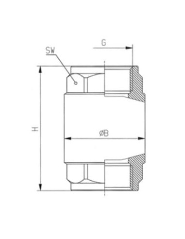 Zawór zwrotny gwintowany G 3/4 GW, PN25 mosiądz, NBR, grzybek nierdzewny | Hydraulika | Eshop Dopak | Wszystko dla Przemysłu