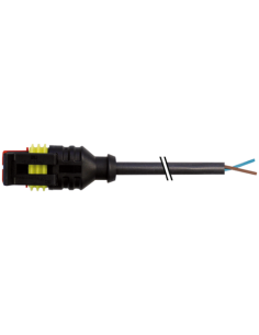 Konektor zaworowy SuperSeal, żeński, z wolnymi kablami kablowymi 7072-73001-5120200 | Przewody i Złącza | Eshop Dopak | Wszystko