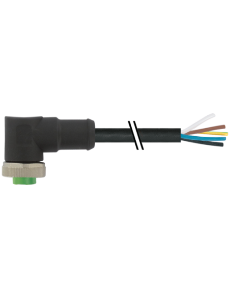 Mini (7/8) 4-biegunowy, żeński 90° z kablem, 7700-A4031-UMC0100 | Przewody i Złącza | Eshop Dopak | Wszystko dla Przemysłu