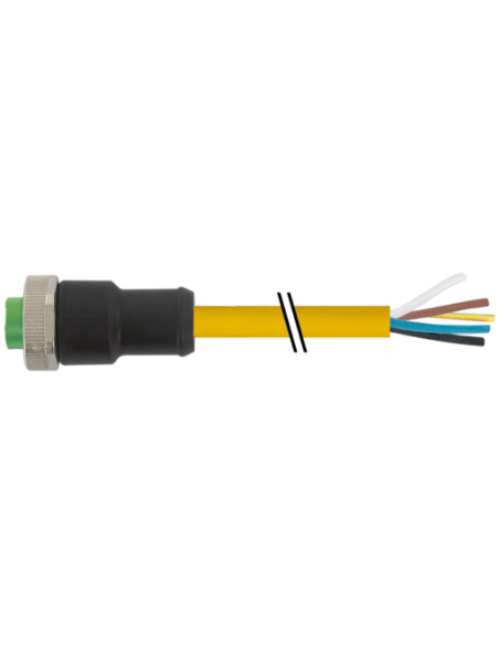 Mini (7/8) 4-biegunowy, żeński 0° z kablem 7700-A4021-U1C3000 | Przewody i Złącza | Eshop Dopak | Wszystko dla Przemysłu