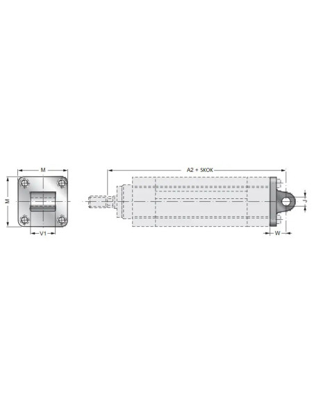 Ucho proste do siłownika pneumatycznego D320, ISO15552/6431, ISO21287, ze śrubami montażowymi | Pneumatyka | Eshop Dopak | Wszys