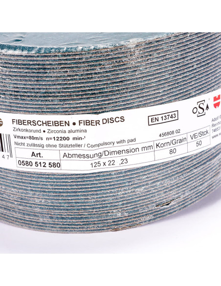 Dysk fibrowy 125x22mm, paczka 50 sztuk, 0580 512 580, WURTH | Wszystko dla Przemysłu | Eshop Dopak