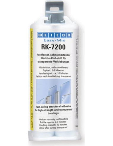 WEICON Easy-Mix RK-7200 50 g transparentny akrylowy klej strukturalny | Chemia techniczna | Eshop Dopak