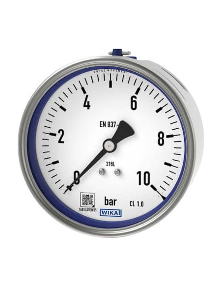 Wakuomanometr kwasoodporny aksjalny, model 232.50 G1/2A, 100mm, -1/ 5 bar, kl. 1,0 | Przyrządy Pomiarowe | Eshop Dopak | Wszystk