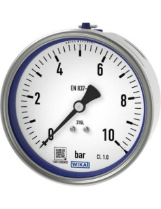 Wakuometr kwasoodporny aksjalny, model 232.50 G1/2A, 100mm, -1/ 1,5 bar, kl. 1,0 | Przyrządy Pomiarowe | Eshop Dopak | Wszystko 