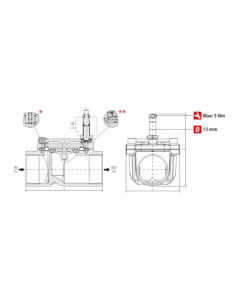 Elektrozawór 2/2 NC G2 NBR DN50  Kv41  D13 ręczne przest pin regulacyj | Automatyka | Eshop Dopak | Wszystko dla Przemysłu 2