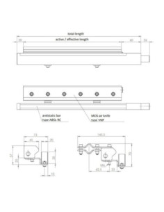 Pręt jonizacyjny z nożem powietrznym MOS 1200 mm, standard, z kablem 3m | Pneumatyka | Eshop Dopak | Wszystko dla Przemysłu 2
