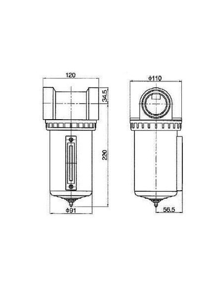 Filtr powietrza 2" 1,5 -8,5 bar serii Flowmatik | Pneumatyka | Eshop Dopak | Wszystko dla Przemysłu