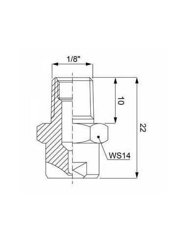 Dysza niskoprzepływowa G1/8" mosiądz, kąt 65°, 0,20 l/min | Narzędzia | Eshop Dopak | Wszystko dla Przemysłu.