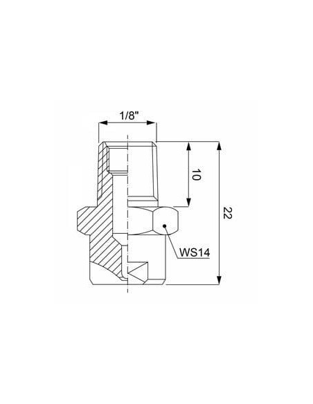 Dysza niskoprzepływowa G1/8" mosiądz, kąt 65°, 0,20 l/min | Narzędzia | Eshop Dopak | Wszystko dla Przemysłu.