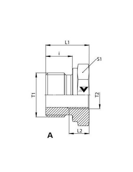 Redukcja hydrauliczna krótka G1/2z-G1/8w, ES | Hydraulika | Eshop Dopak | Wszystko dla Przemysłu
