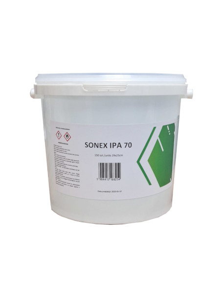 SONEX IPA 70 nasączone ściereczki do odtłuszczania powierzchni 150 ściereczek w wiaderku | Rozwiązania dla przemysłu | Sklep Esh