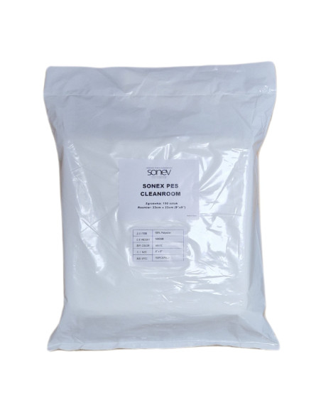 SONEX PES CLEANROOM ściereczki poliestrowe do cleanroom 23x23cm 150 sztuk zgrzewka 10 zgrzewek w kartonie | Rozwiązania dla prze