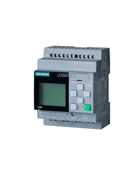 Logo! 24rce moduł logiczny Siemens 6ed1052-1hb08-0ba2 zasilanie wyświetlacza / I/O 24 V AC/24 V DC/relay 8 DI/4 DO | Elektronika