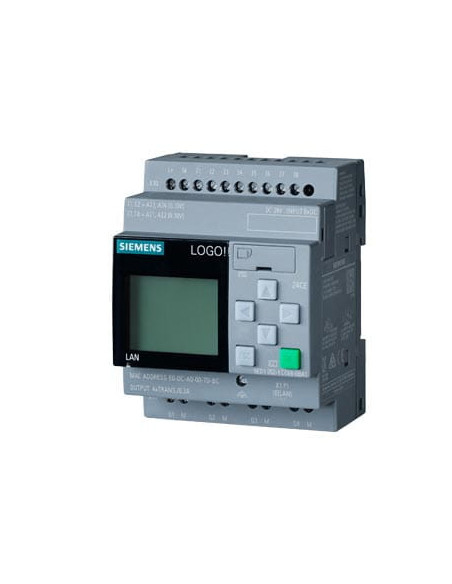 Logo! 24ce moduł logiczny Siemens 6ed1052-1cc08-0ba2 zasilanie wyświetlacza / I/O: 24 V/24 V/24 V trans. 8 DI (4 AI)/4 DO | Elek