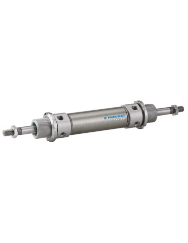 Siłownik pneumatyczny okrągły D50x125 z dwustronnym tłoczyskiem, amortyzacja pneumatyczna | Pneumatyka | Eshop Dopak | Wszystko 