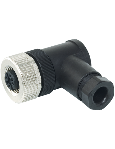 Wtyczka M12 żeńska, kątowa, 4-polowa, zaciski śrubowe, 4..6mm , 7000-12981-0000000, Murrelektronik | Przewody i Złącza | Eshop D