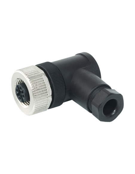 Wtyczka M12 żeńska, kątowa, 4-polowa, zaciski śrubowe, 4..6mm , 7000-12981-0000000, Murrelektronik | Przewody i Złącza | Eshop D