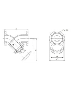 Filtr skośny kołnierzowy DN32 żeliwny PN16 GG25 | Filtry | Eshop Dopak |Wszystko dla Przemysłu 2