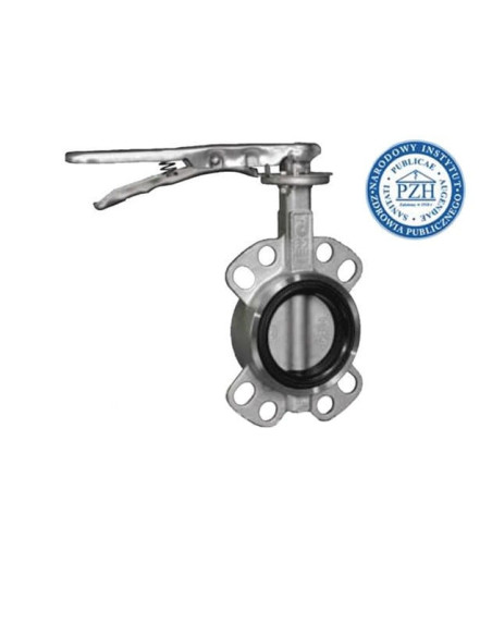 Zawór klapowy nierdzewny DN100 WAFER/316/316/FKM  PN16 | Hydraulika | Eshop Dopak | Wszystko dla Przemysłu