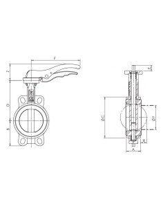 Zawór klapowy nierdzewny DN100 WAFER/316/316/NBR  PN16 | Hydraulika | Eshop Dopak | Wszystko dla Przemysłu 2