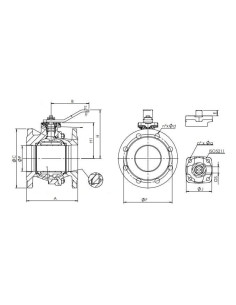 Zawór kulowy kołnierzowy DN80 PN16, żeliwny, PTFE, mosiądz, płyta ISO5211, długa zabudowa | Hydraulika | Eshop Dopak | Wszystko  2