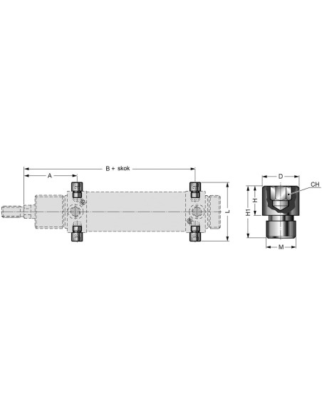 Śruby montażowe do siłownika okrągłego D50 (2 szt.) | Pneumatyka | Eshop Dopak | Wszystko dla Przemysłu