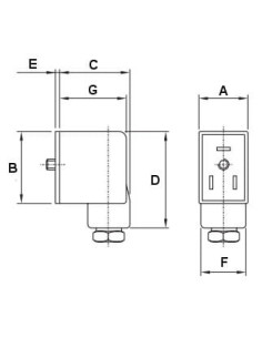 Wtyczka do cewki elektrozaworu z diodą, typ B IP65, 24V AC/DC | Pneumatyka | Eshop Dopak | Wszystko dla Przemysłu 2